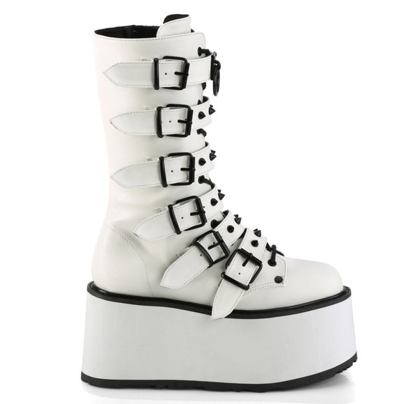 Platform Gothic Egirl Lace Up Knee High Boots